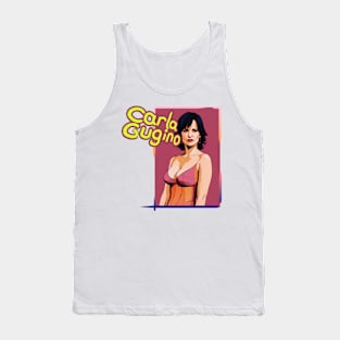 Carla Gugino watercolor portrait graphic design Tank Top